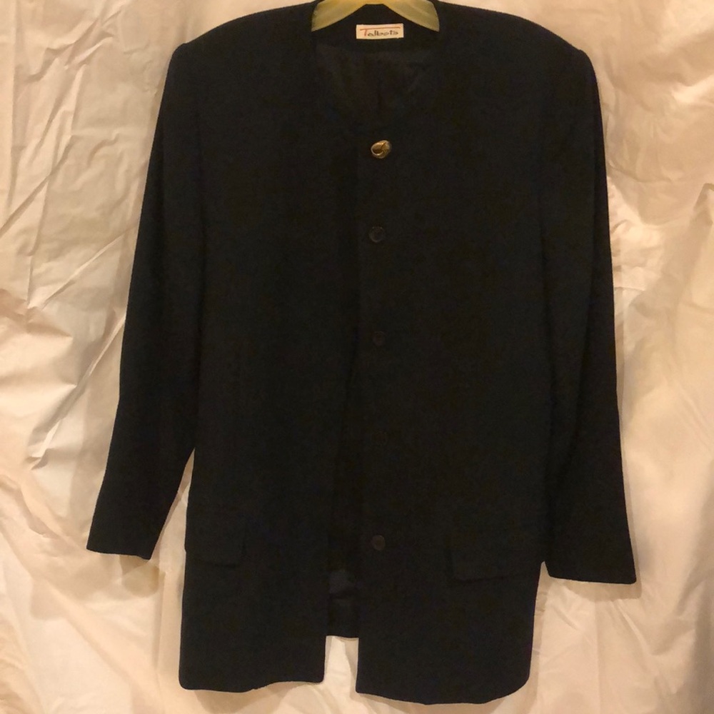 Talbots Jacket Black 100%wool Size 8
